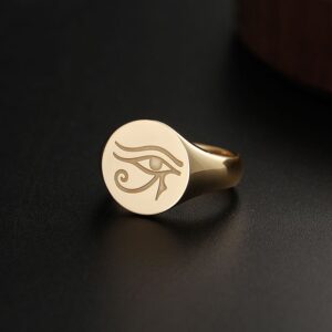 Eye of Ra Gold Ring Replica