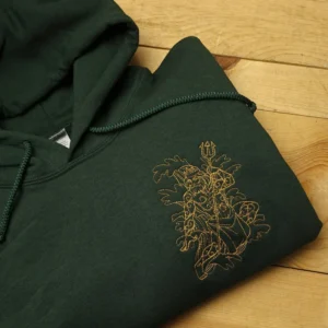 Hoodies with Ancient Gods Character Embroidery
