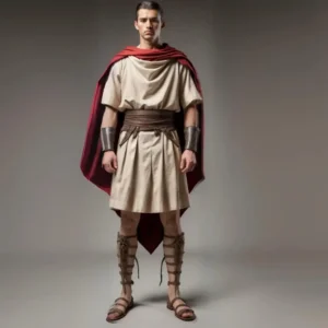Ancient Roman Gladiator Outfit with Cape