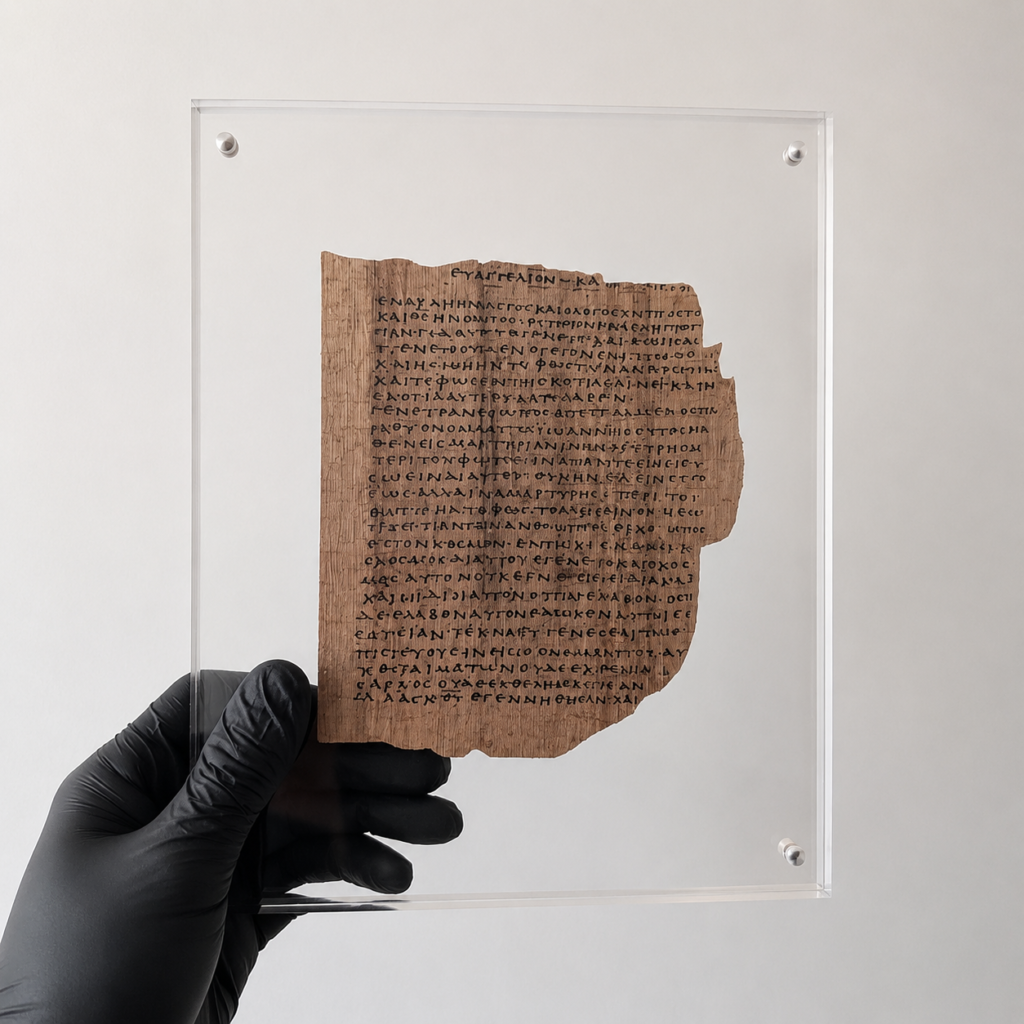 P66 Papyrus Replica — Gospel of John Manuscript (c. 200 AD)