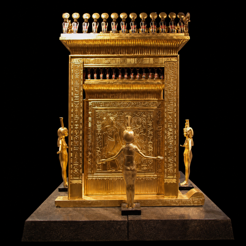 Ancient Egyptian Golden Shrine Replica