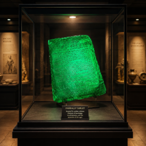 Emerald Tablet Inspired Replica — Mystical Ancient Wisdom Display