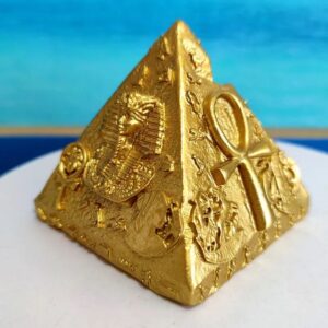 Egyptian Pyramid Ankh & Pharaoh Relief