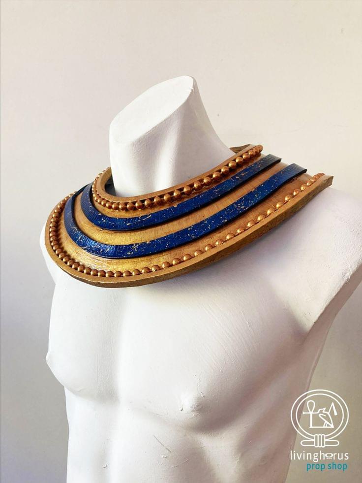 Ancient-Egyptian-Tutankhamun-Usekh-Collar-Faux-Lapis-Lazuli-King-Tut